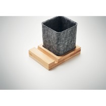 OROSTAN Pen holder with bamboo base and stand phone holder