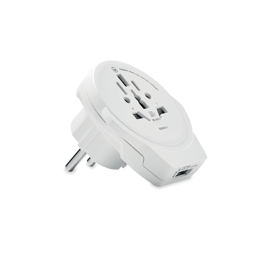 WORLD TO EUROPE adapteris A tipo USB prievadu