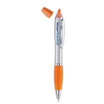 RIO DUO 2 in 1 plastic ball pen and highlighter