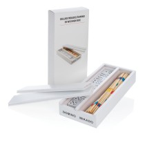 Deluxe mikado/domino in wooden box