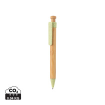 Bamboo pen with wheatstraw...