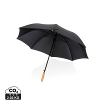 27" Impact AWAREâ„¢ RPET 190T auto open bamboo umbrella